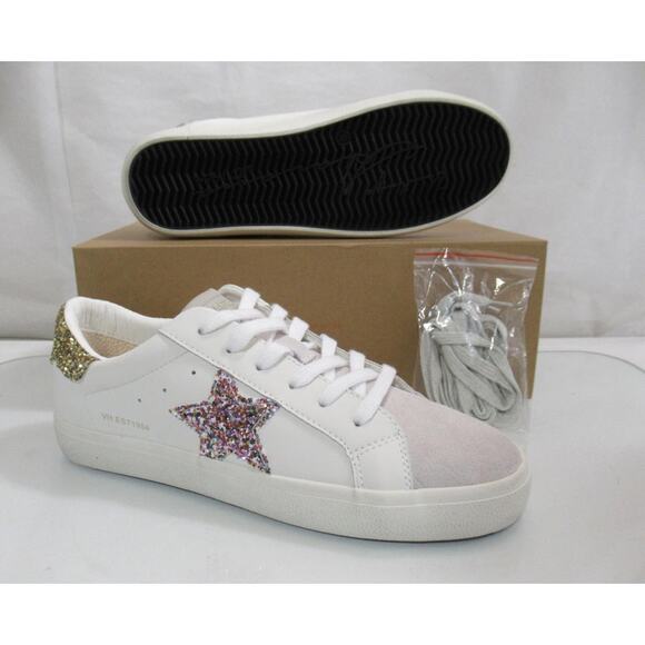 Women's Vintage Havana Cora Lace Up Slip On Star Sneakers White Multi Size 11 - Picture 9 of 9